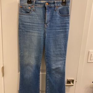 Madewell flaired cropped denim jeans